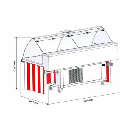 PSV Foldable Mobile Refrigerated Market Display Cabinet - CHR MARKET