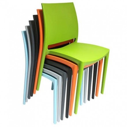 Chaise INCA orange  Mobilier CHR