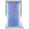 Porte-menu lumineux INOX 6xA4 SECURIT Porte-menus lumineux
