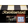 Porte-menu lumineux ACIER GALVA 6xA4 SECURIT Porte-menus lumineux
