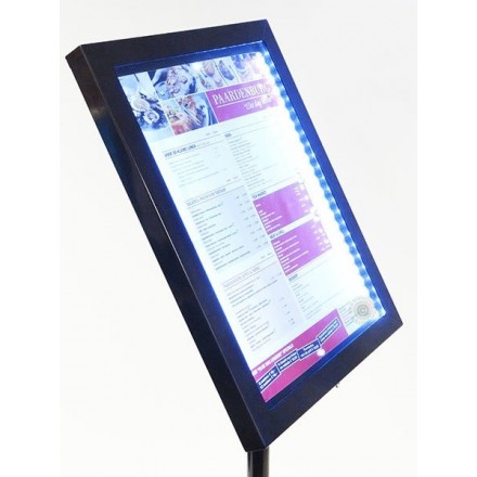 Porte-menu BLACK STAR 4xA4 SECURIT Porte-menus lumineux