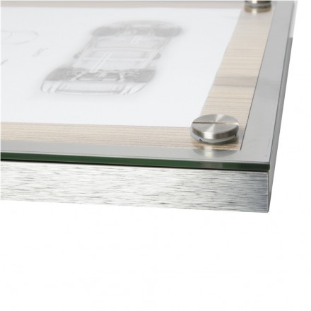Display GLASS STAR OAK 1xA4 SECURIT Information Displays