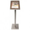Présentoir GLASS STAR NOYER 1xA4 SECURIT Porte-menus lumineux