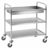 Chariot de transport 2 plateaux et 1 bac profond BARTSCHER Matériel Inox