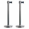 Lot de 2 poteaux d'accueil BUDGET RETRACTABLE SECURIT Poteaux d'accueil / Tapis