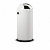 Poubelle obus en 52L métal blanc  Matériel Inox