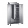 Armoire à balai inox à portes battantes  Armoires hautes inox