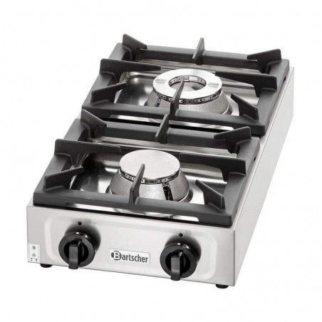 Réchaud à gaz 2 brûleurs 4.5kW + 6.5kW à poser BARTSCHER Cuisson