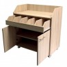 Light oak camarero sideboard LIGNE CHR SERVICE TROLLEYS