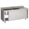 Plonge placard | 2 bacs + égouttoir  Plonges inox