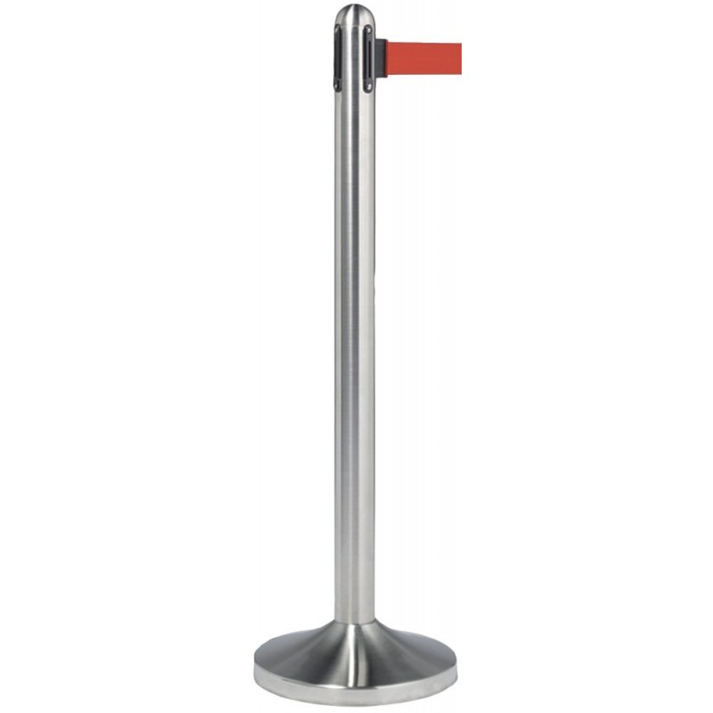 Poteau d'accueil à corde rétractable INOX SECURIT Poteaux d'accueil / Tapis Poteau d'accueil à corde rétractable INOX SECURIT Poteaux d'accueil / Tapis