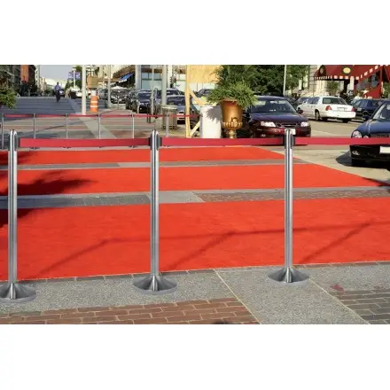 Poteau d'accueil à corde rétractable INOX SECURIT Poteaux d'accueil / Tapis