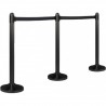 Poteau d'accueil à corde rétractable NOIR SECURIT Poteaux d'accueil / Tapis