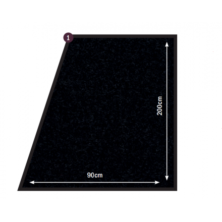 Tapis d'entrée VIP noir SECURIT Poteaux d'accueil / Tapis