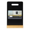 Ardoise de table "carry" socle bois SECURIT Salle