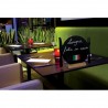 Ardoise de table "plate" socle bois SECURIT Salle