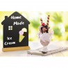 Ardoise de table "house" socle bois SECURIT Salle