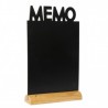 Ardoise de table "mémo" socle bois SECURIT Salle