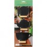 Mini ardoises de table "mix" socle bois SECURIT Salle