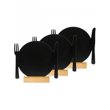 Mini ardoises de table "plate" socle bois SECURIT Ardoises de table "WOOD"