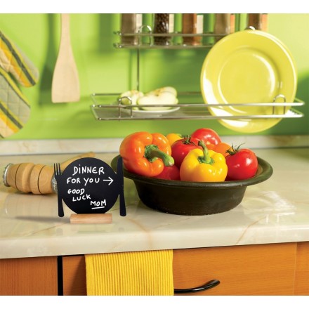 Mini ardoises de table "plate" socle bois SECURIT Ardoises de table "WOOD"