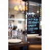 Ardoise de table "MENU" socle alu SECURIT Salle
