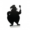 Ardoise de table "CHEF" socle alu SECURIT Salle
