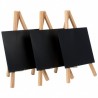 Lot de 3 chevalets de table "MINI" hêtre SECURIT Salle