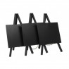 Lot de 3 chevalets de table "MINI" noir SECURIT Salle