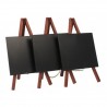 Lot de 3 chevalets de table "MINI" acajou SECURIT Salle
