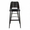 Chaise haute COLISÉE | Wengé & Noir LIGNE CHR Chaises d'intérieur