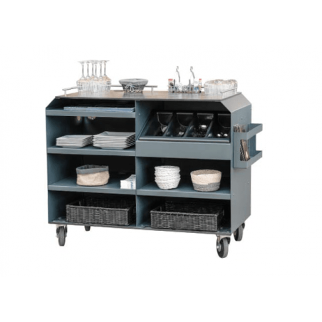 Metallic gray LANA sideboard  restaurant room