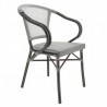 Fauteuil BIARRITZ gris  CHAISES EN TOILE/CORDE