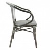Fauteuil BIARRITZ gris  CHAISES EN TOILE/CORDE