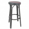 Tabouret de bar DIEPPE gris/rouge  Gamme DIEPPE