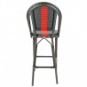 Chaise haute DIEPPE gris/rouge  Gamme DIEPPE