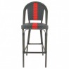 Chaise haute DIEPPE gris/rouge  Gamme DIEPPE