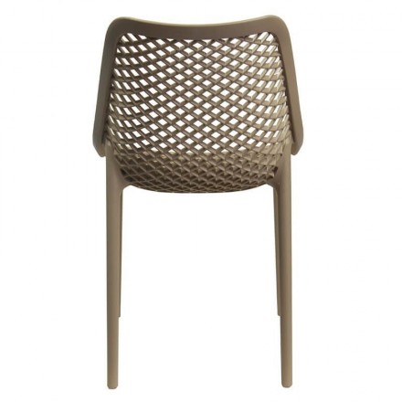 Lot de 4 chaises AIR taupe  CHAISES EN POLYPROPYLÈNE