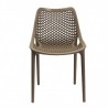 Lot de 4 chaises AIR taupe  CHAISES EN POLYPROPYLÈNE