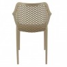 Lot de 4 fauteuils AIR taupe  CHAISES EN POLYPROPYLÈNE
