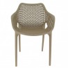 Lot de 4 fauteuils AIR taupe  CHAISES EN POLYPROPYLÈNE