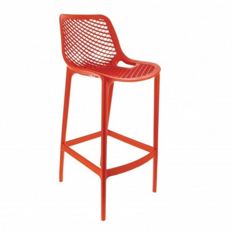 Lot de 4 chaises hautes AIR rouge  CHAISES EN POLYPROPYLÈNE