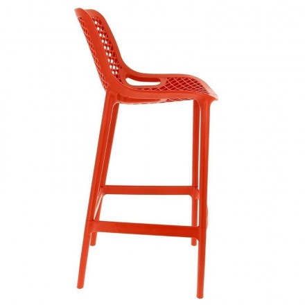 Lot de 4 chaises hautes AIR rouge  CHAISES EN POLYPROPYLÈNE