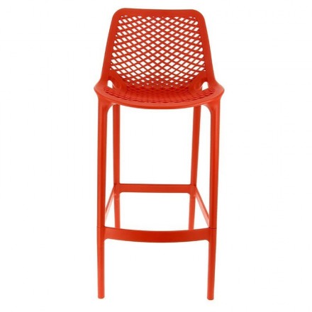 Lot de 4 chaises hautes AIR rouge  CHAISES EN POLYPROPYLÈNE