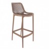 Lot de 4 chaises hautes AIR taupe  CHAISES EN POLYPROPYLÈNE