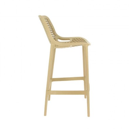 Lot de 4 chaises hautes AIR taupe  CHAISES EN POLYPROPYLÈNE