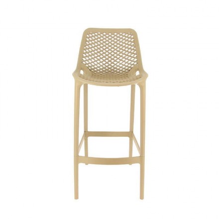 Lot de 4 chaises hautes AIR taupe  CHAISES EN POLYPROPYLÈNE
