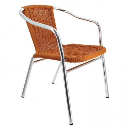 Fauteuil NICE tressé orange VALERO Gamme NICE