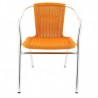Fauteuil BLAIN | Orange LIGNE CHR CHAISES EN ALUMINIUM
