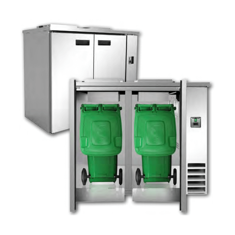 Poubelle réfrigérée 2 bacs Poubelles inox Poubelle réfrigérée 2 bacs Poubelles inox